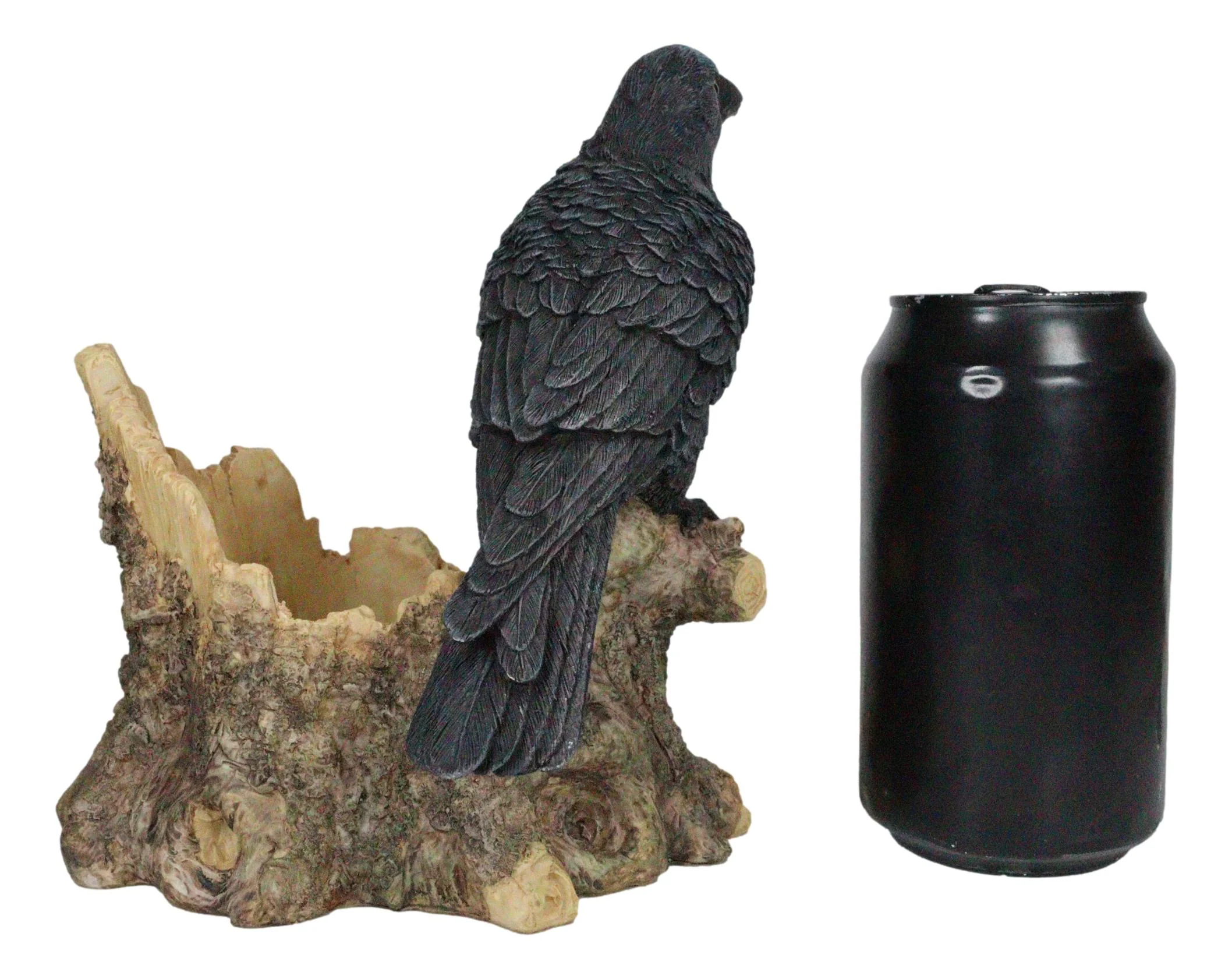Macabre Potion Raven Crow Nevermore Perching On Tree Stump Wine Bottle Holder - Image 5