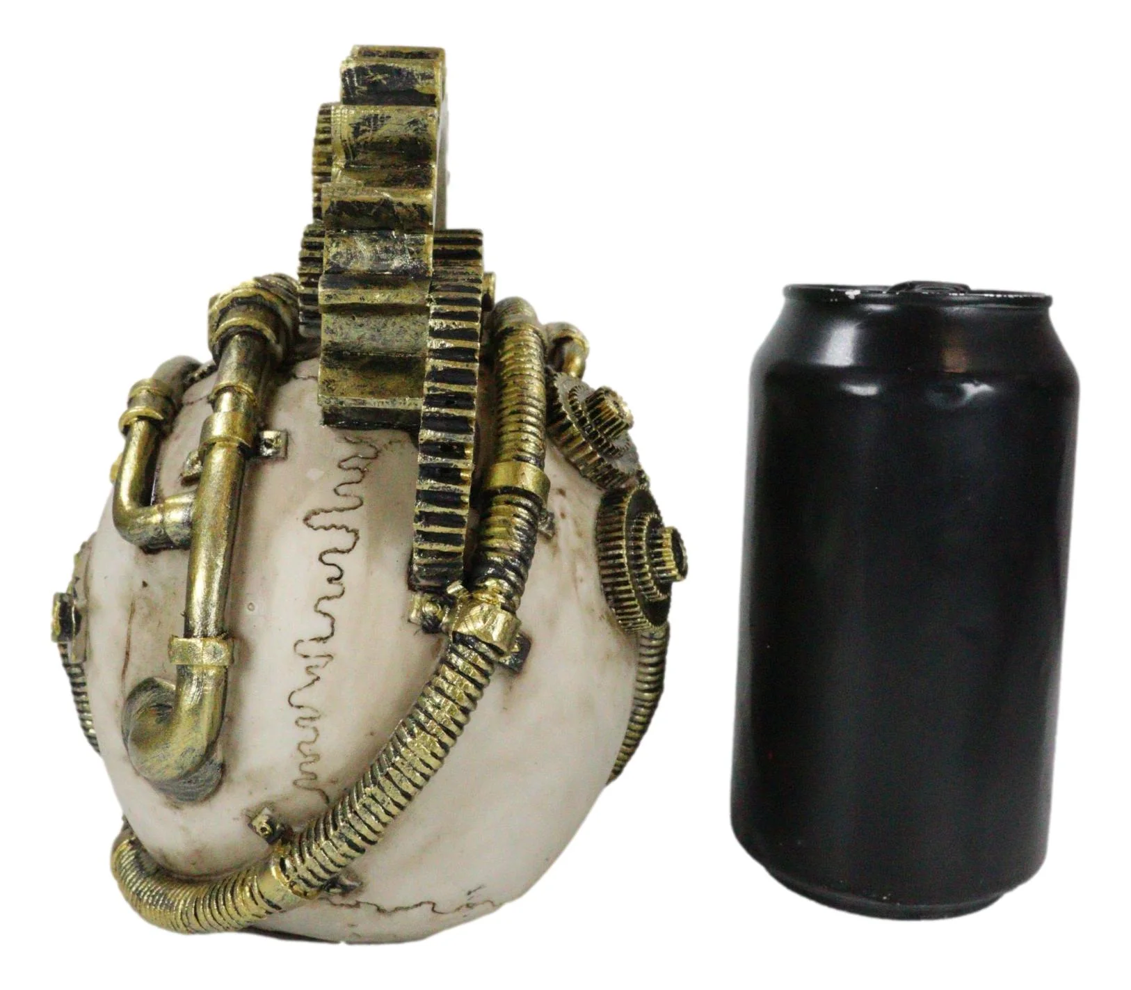 Mad Max Geared Mohawk Steampunk Cyborg Clockwork And Pipes Punk Skull Figurine - Image 7
