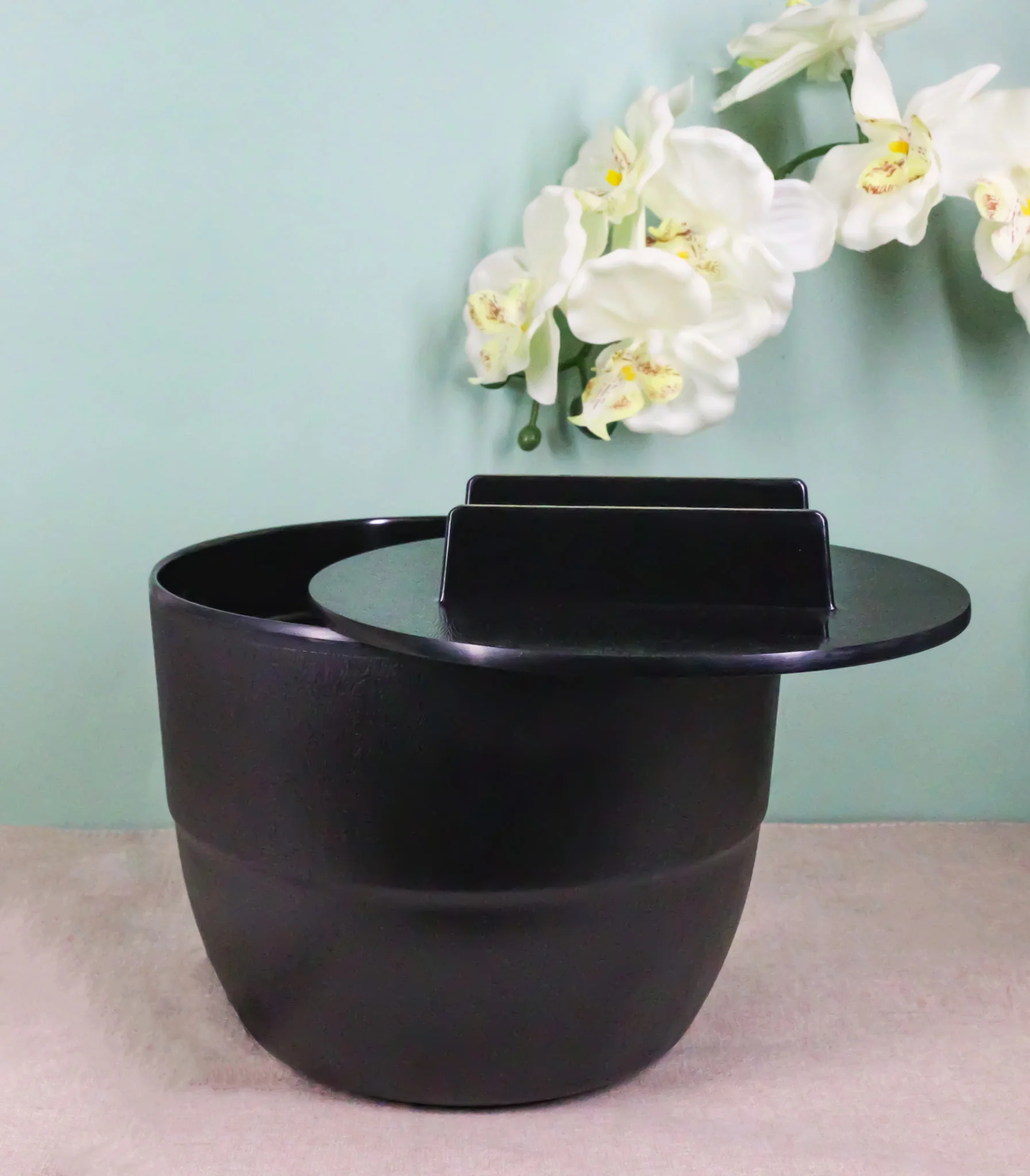 Made In Japan Melamine Modern Ohitsu Rice Container Serving Bowl With Lid 60oz - Image 9
