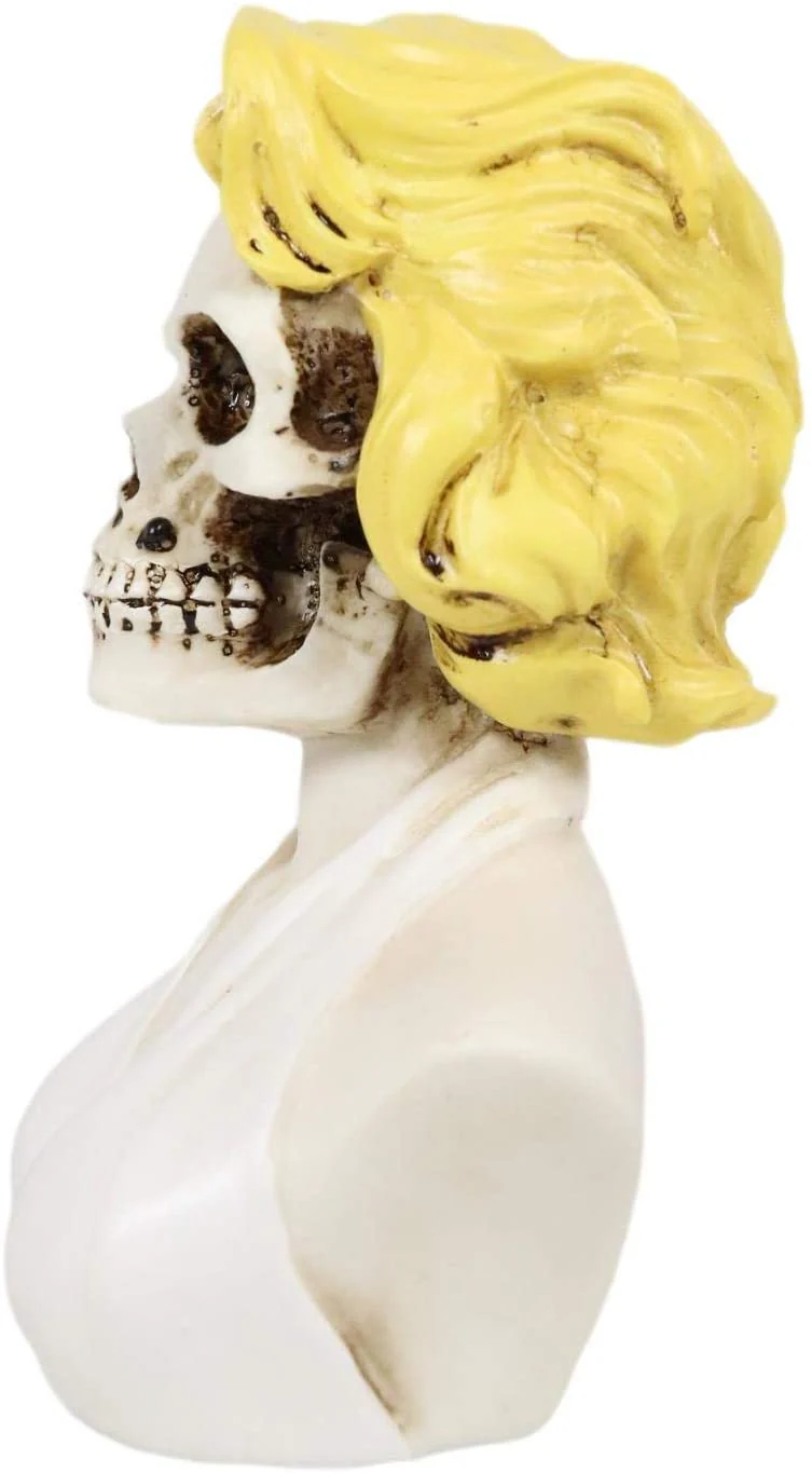 Ebros Day of The Dead Sugar Skull Blonde Marilyn In Iconic White Dress Figurine - Image 5