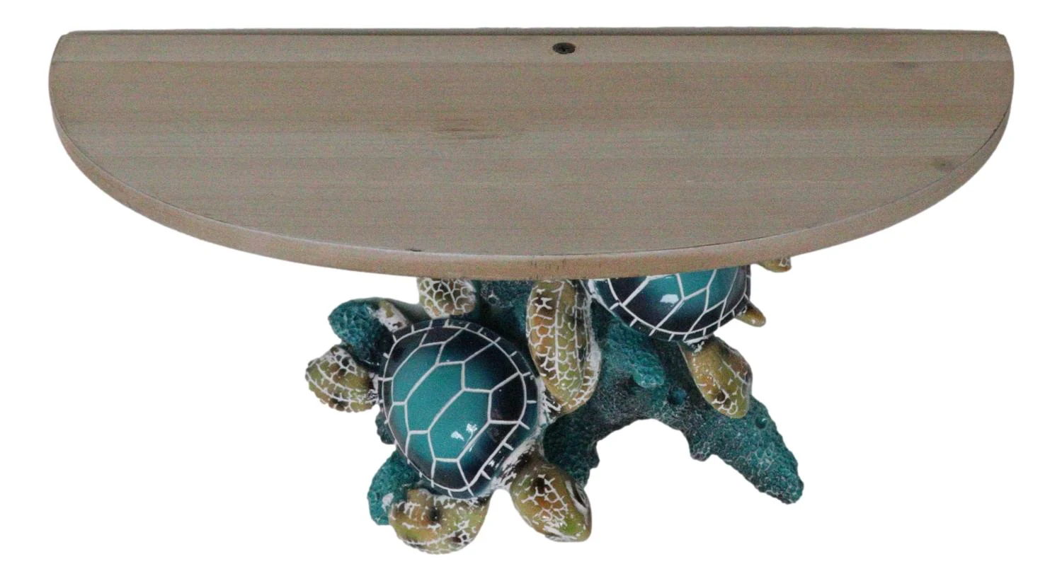 Marine Blue Sea Turtles Swimming by Ocean Corals Floating Wall Bracket Shelf - Image 6