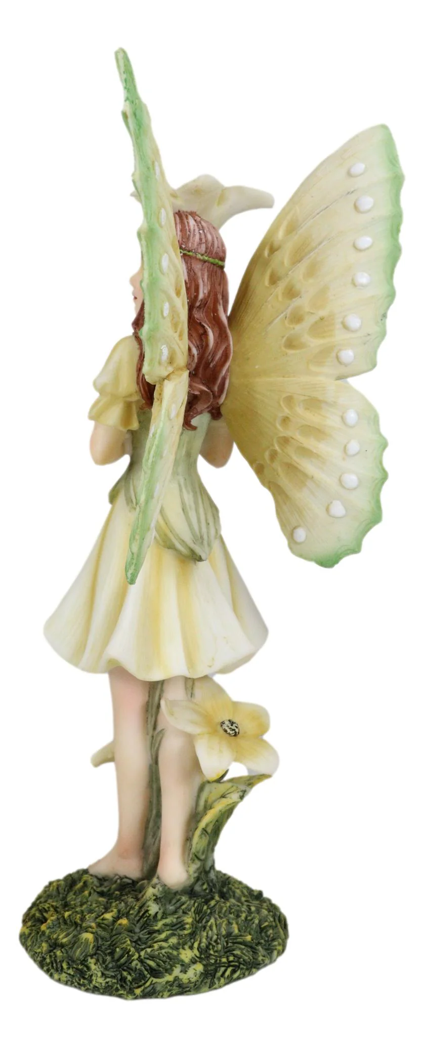 Meadowland Lily Fairy Holding Flower Stem And Lilies Figurine Fae Garden Fantasy - Image 4
