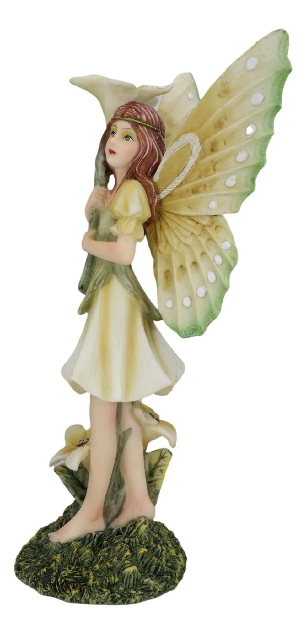 Meadowland Lily Fairy Holding Flower Stem And Lilies Figurine Fae Garden Fantasy - Image 5
