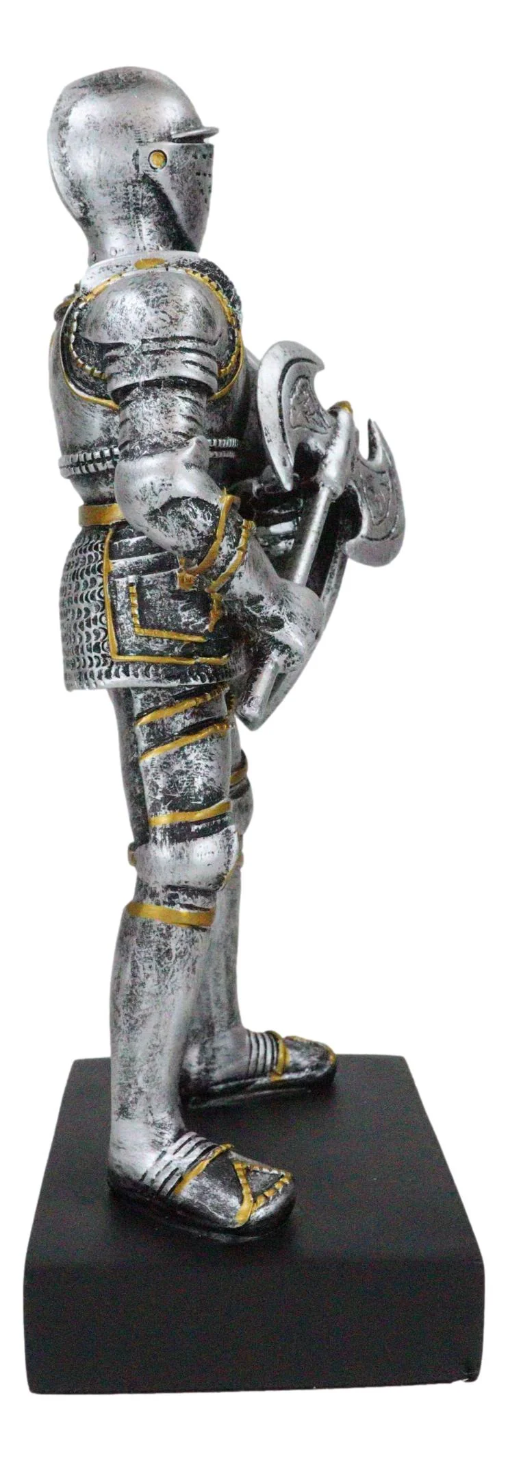 Medieval Armory Valiant Crusader Knight Of Cross With Axe And Shield Figurine - Image 3