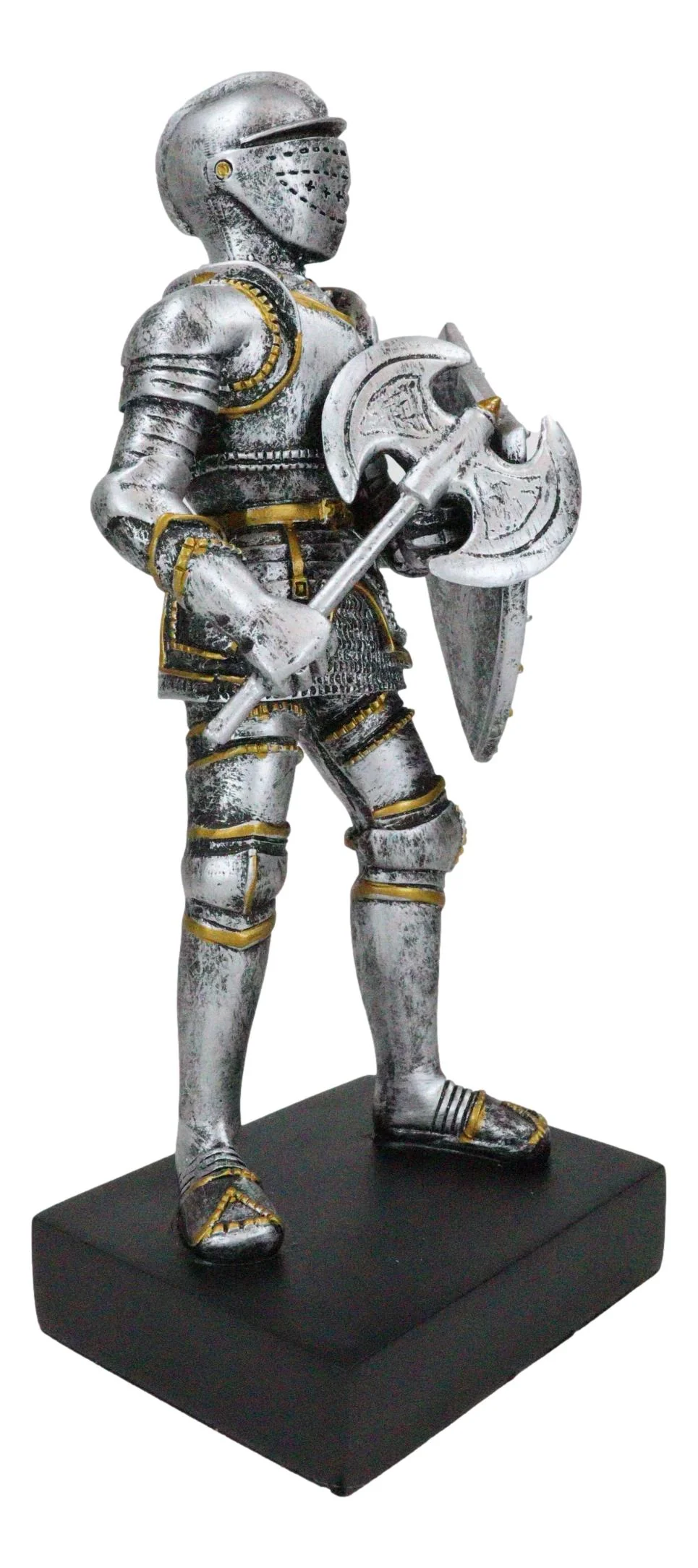 Medieval Armory Valiant Crusader Knight Of Cross With Axe And Shield Figurine - Image 5