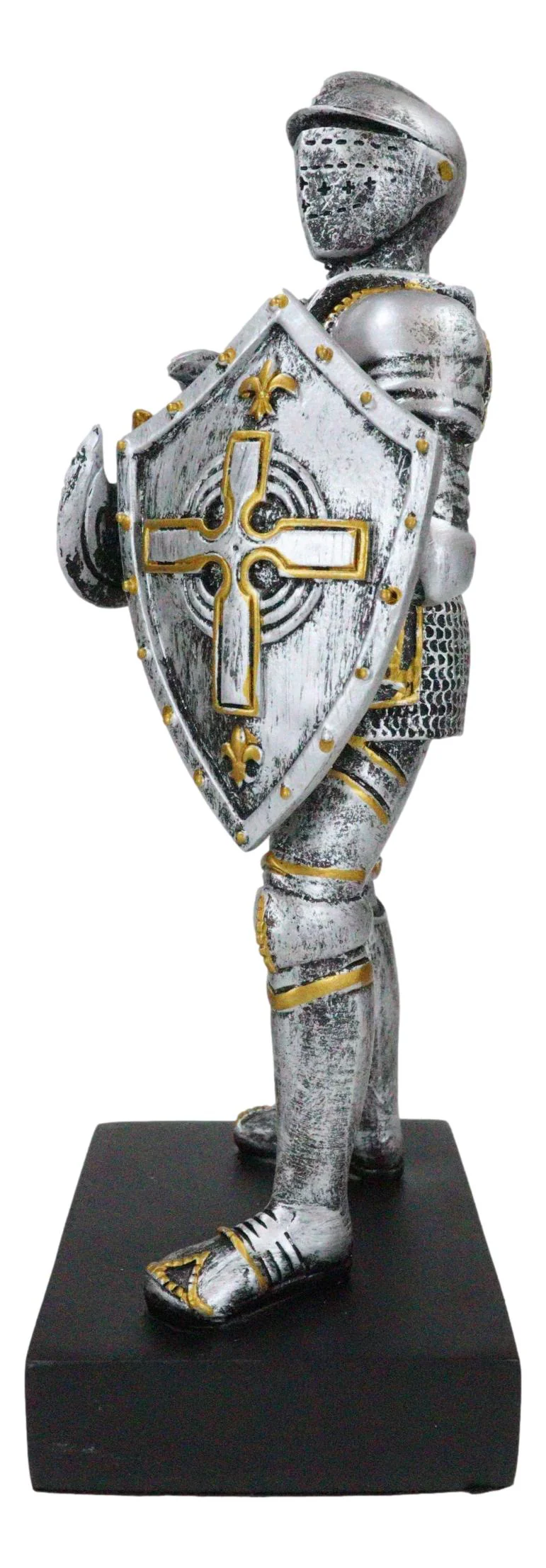 Medieval Armory Valiant Crusader Knight Of Cross With Axe And Shield Figurine - Image 6