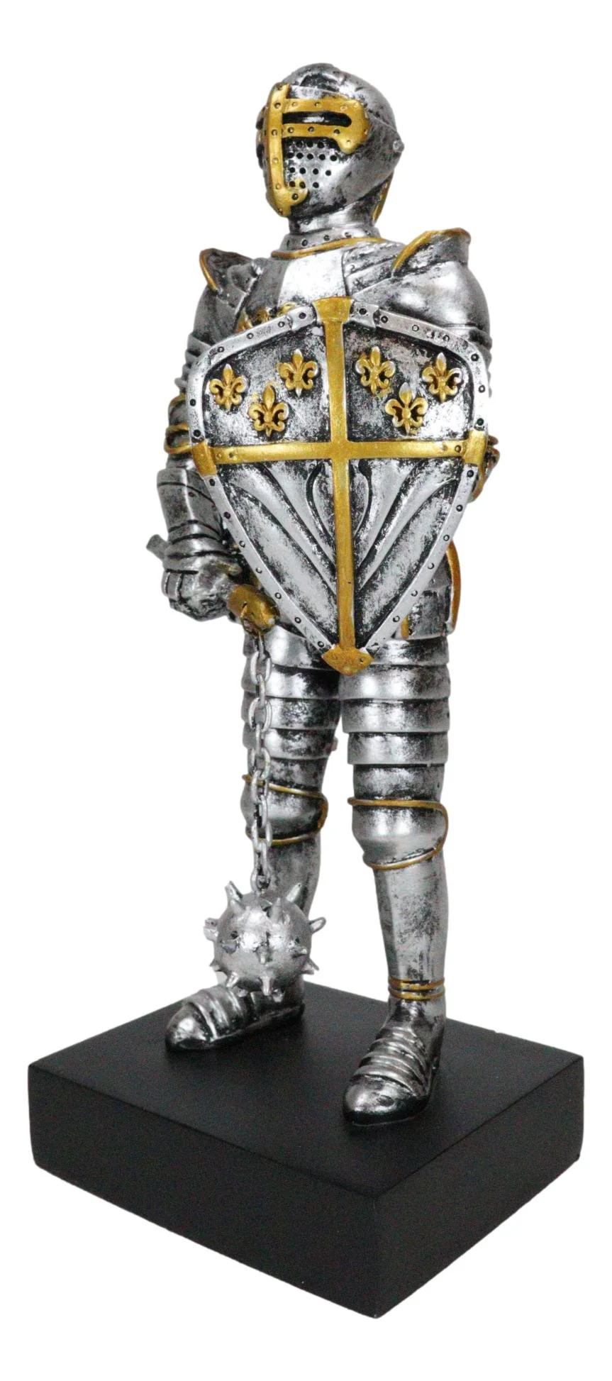 Medieval Eagle Heraldry Knight Crusader Le Fleur Shield And Mace Flail Figurine - Image 4