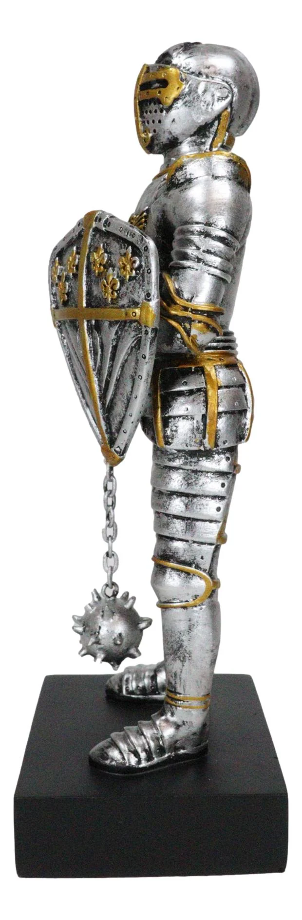 Medieval Eagle Heraldry Knight Crusader Le Fleur Shield And Mace Flail Figurine - Image 6
