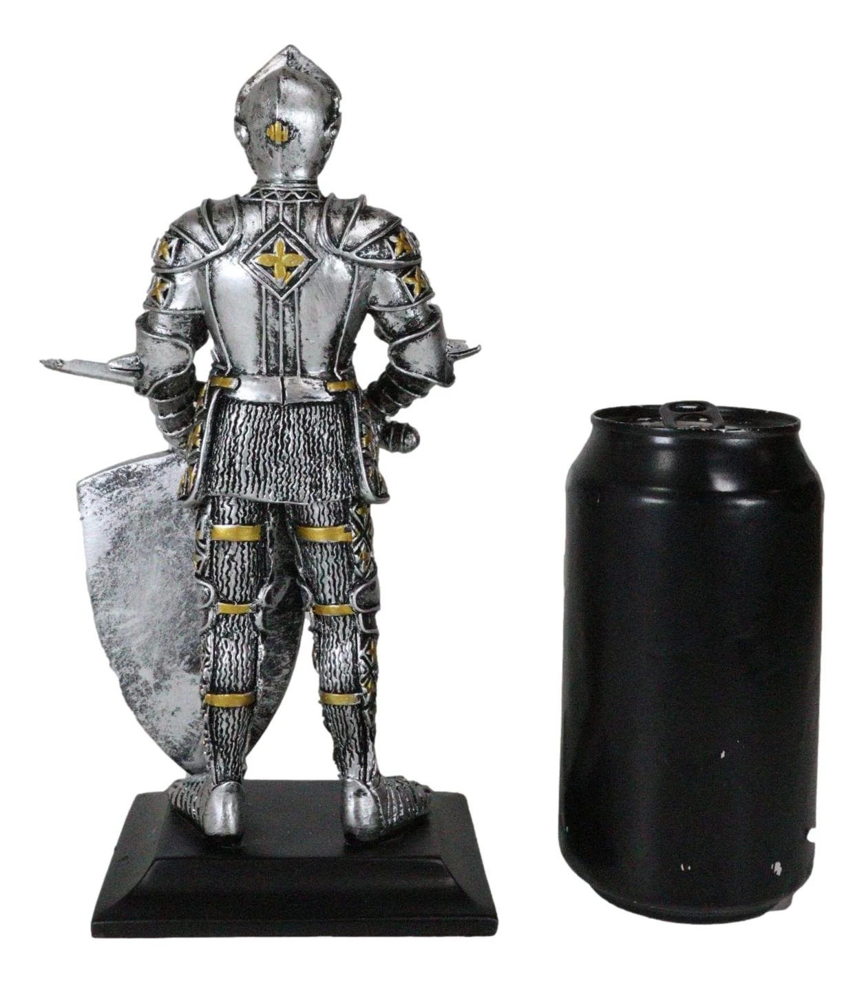Medieval Swordsman Knight Of Lyon Figurine 8.5"H Suit of Armor Coat Of Arms Lion - Image 9