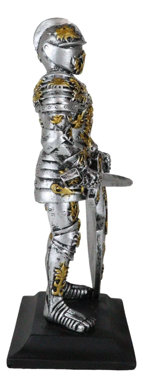 Medieval Swordsman Roccoco Italian Knight Figurine 8" Suit of Armor Coat Of Arms - Image 2