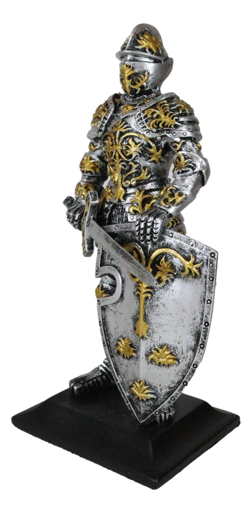 Medieval Swordsman Roccoco Italian Knight Figurine 8" Suit of Armor Coat Of Arms - Image 5