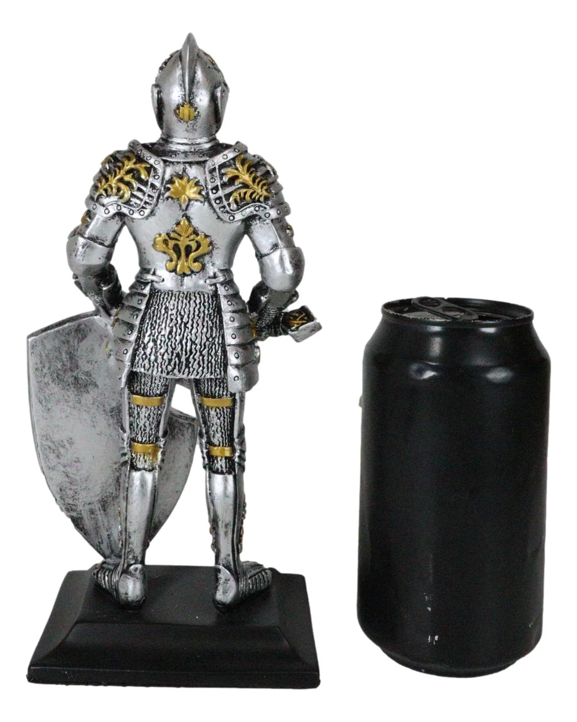Medieval Swordsman Roccoco Italian Knight Figurine 8" Suit of Armor Coat Of Arms - Image 8