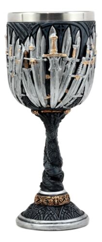 Ebros Medieval Twisted Dragons Iron Throne Legend Of The Swords Wine Goblet - Image 3
