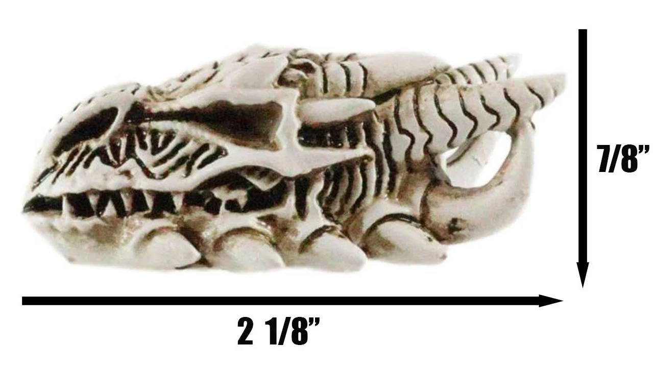 Miniature Tribal Tattoo Demon Horned Dragon Skull Figurine Fantasy Dragons Lair - Image 2
