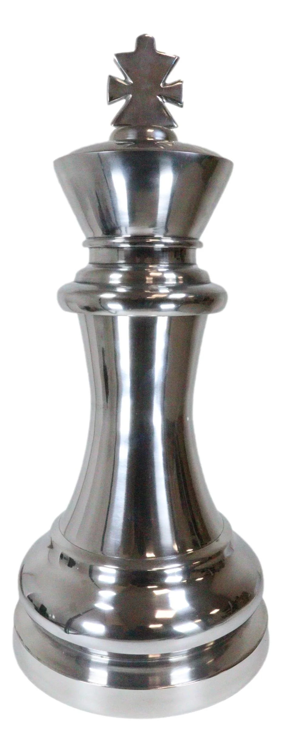 Modern Deluxe Oversized 24"H Oxford King And Queen Pair Chess Aluminum Sculpture - Image 7