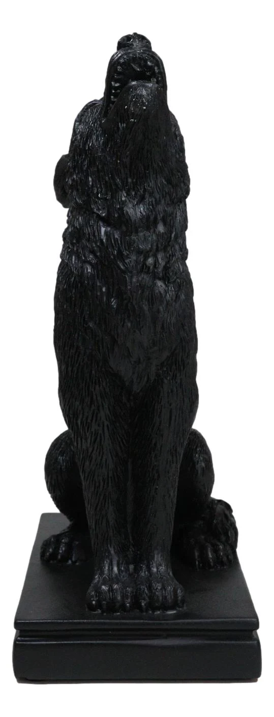 Mystical Wicca Gothic Alpha Gray Wolf Ulula Noctis Candlestick Holder Figurine - Image 5