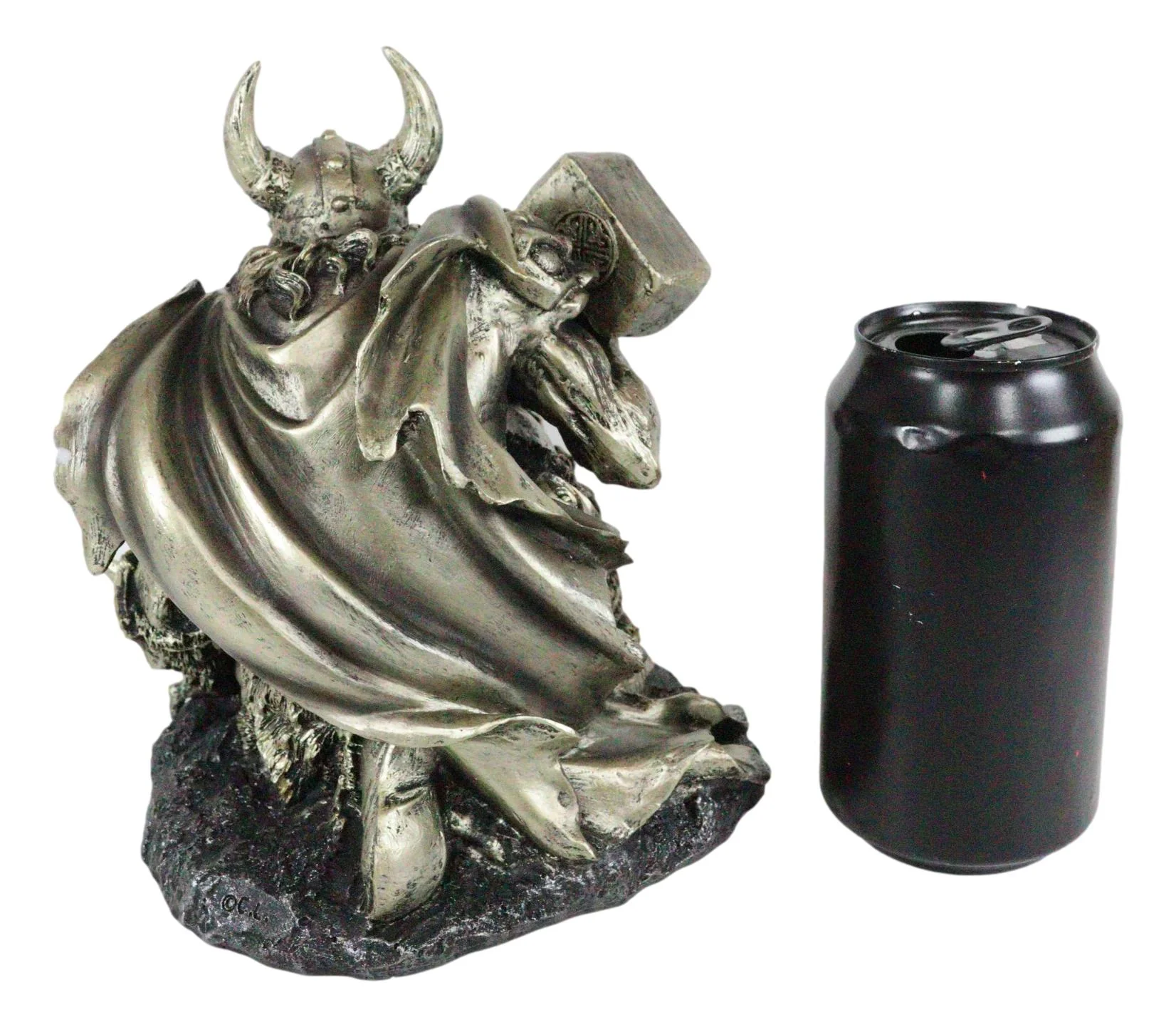 Ebros Norse Viking God of Thunder Thor Battle Wielding Mjolnir Hammer Figurine 7"High - Image 5