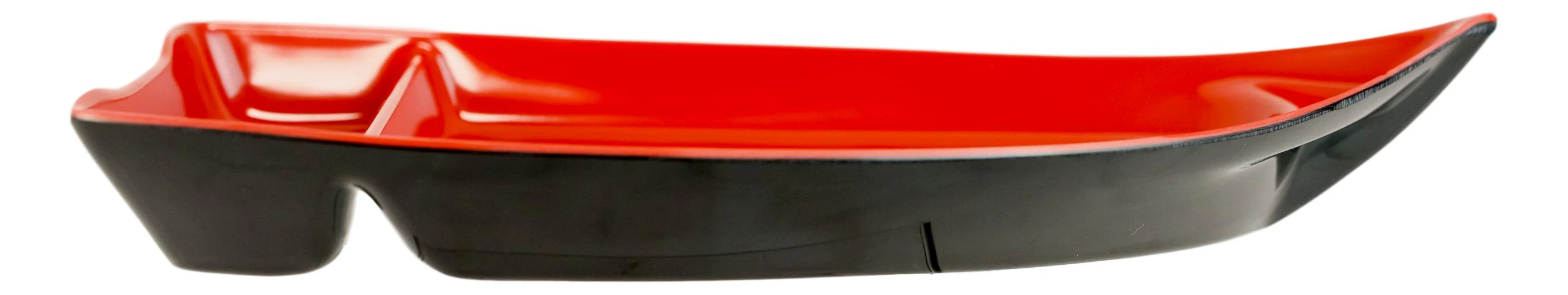 Pack Of 12 Japanese Omakase Style 10"L Red Melamine Sushi Boat Serving Plates - Image 4