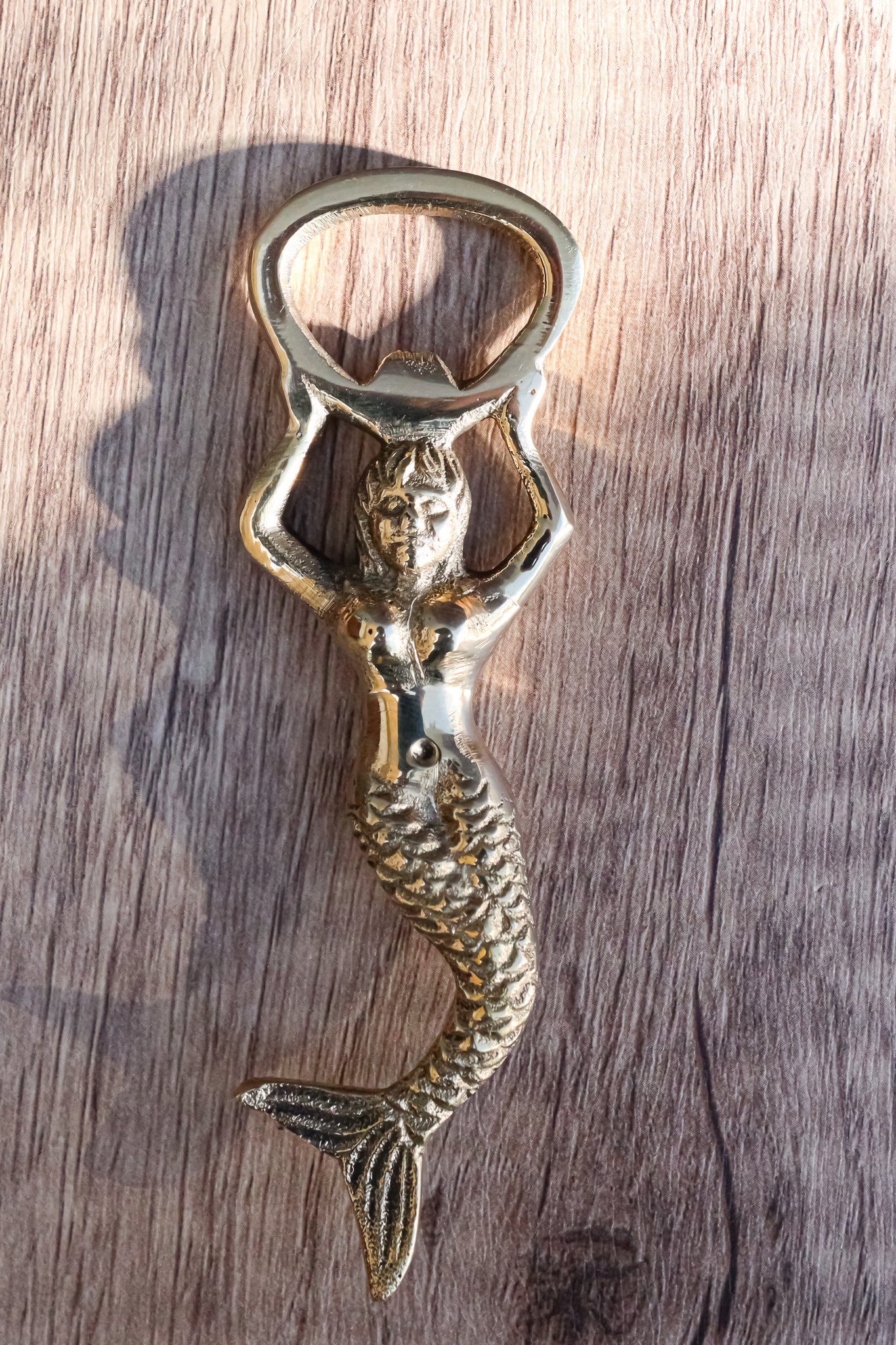Pack Of 2 Brass Golden Nautical Marine Siren Mermaid Beer Bottle Hand Opener