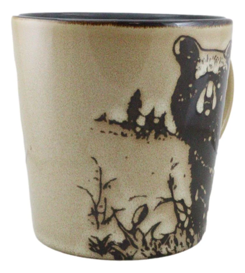 Pack Of 2 Rustic Western Cabin Lodge Forest Grizzly Bear Ceramic Mugs Coffee Cup - Image 2