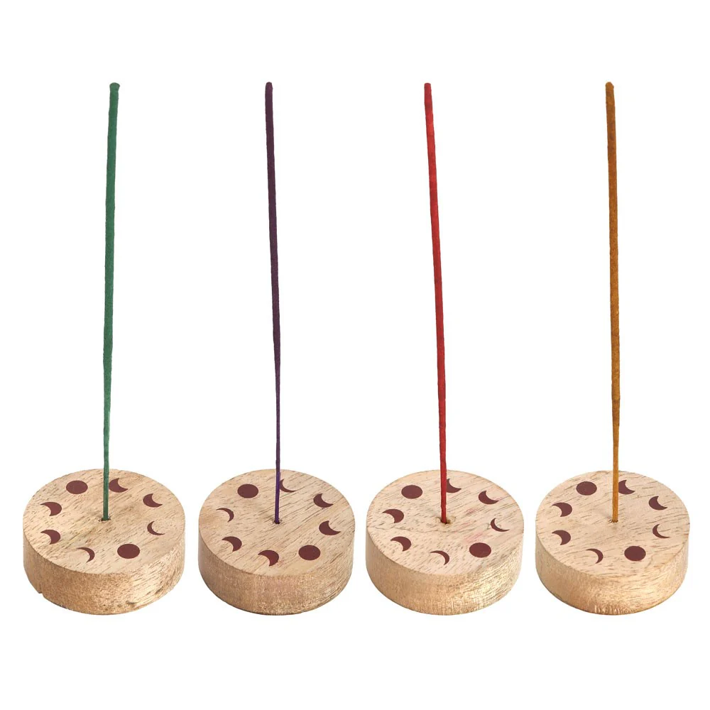 Pack Of 20 Dark Forest Fragranced Incense Sticks With Wood Holder Display Set - Image 2
