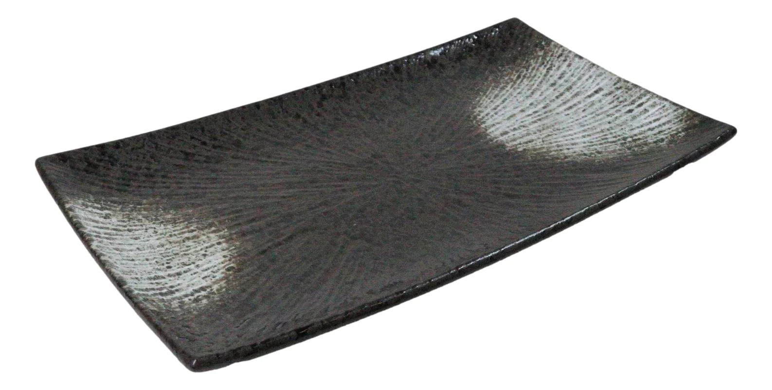 Pack Of 3 Hakumu Grey Tone Porcelain Long Rectangular Serving Platter 15"X8.5" - Image 5