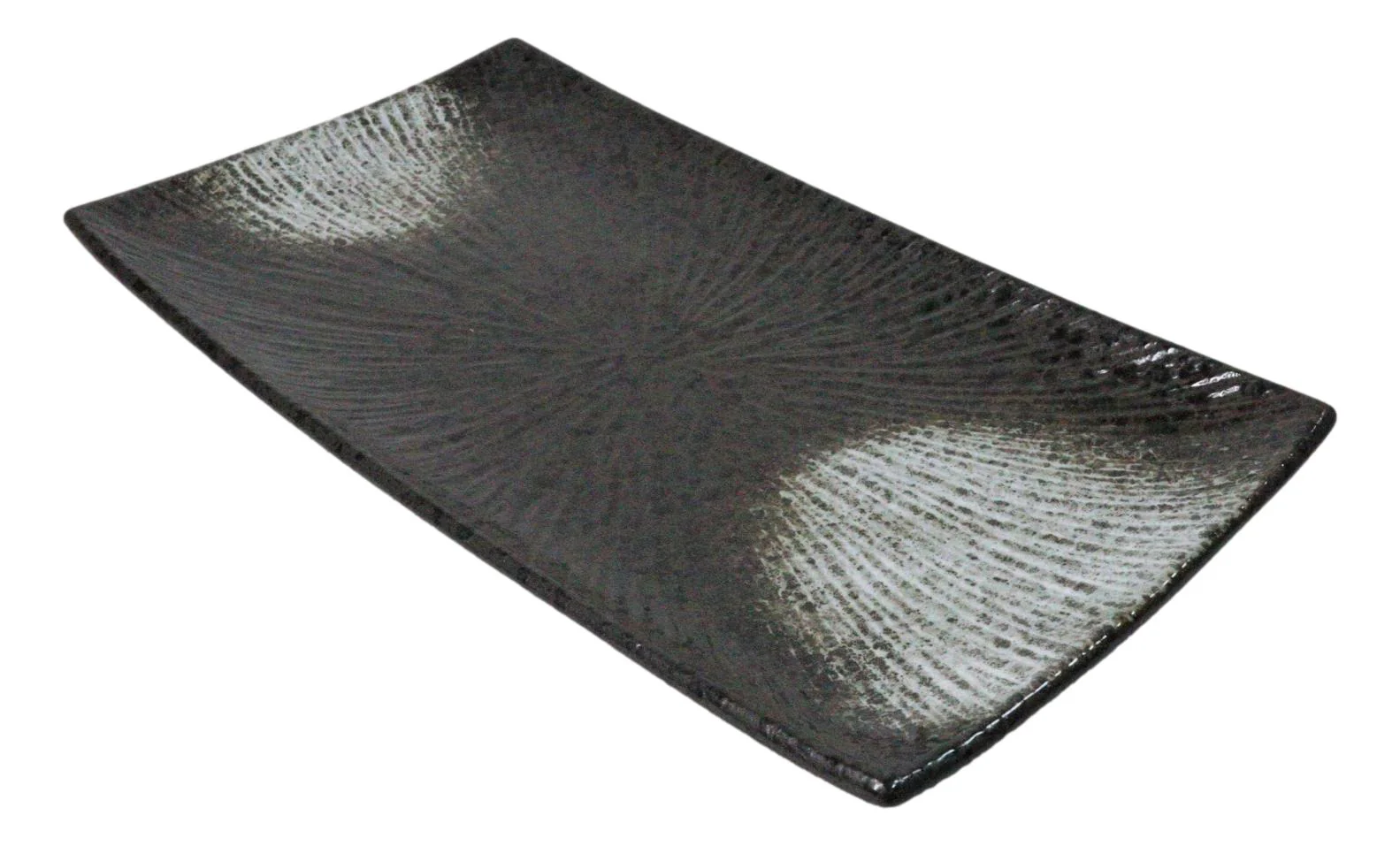 Pack Of 3 Hakumu Grey Tone Porcelain Long Rectangular Serving Platter 15"X8.5" - Image 6