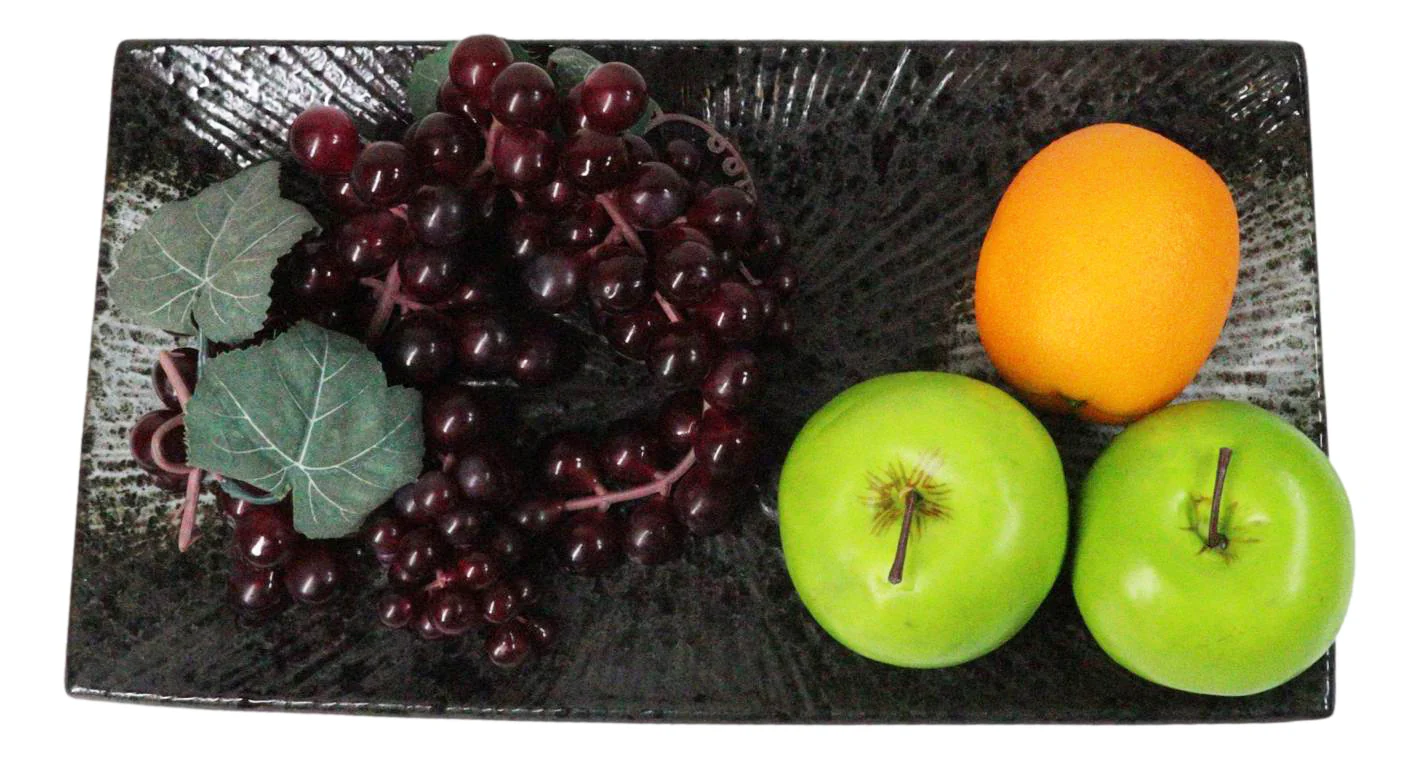 Pack Of 3 Hakumu Grey Tone Porcelain Long Rectangular Serving Platter 15"X8.5" - Image 8