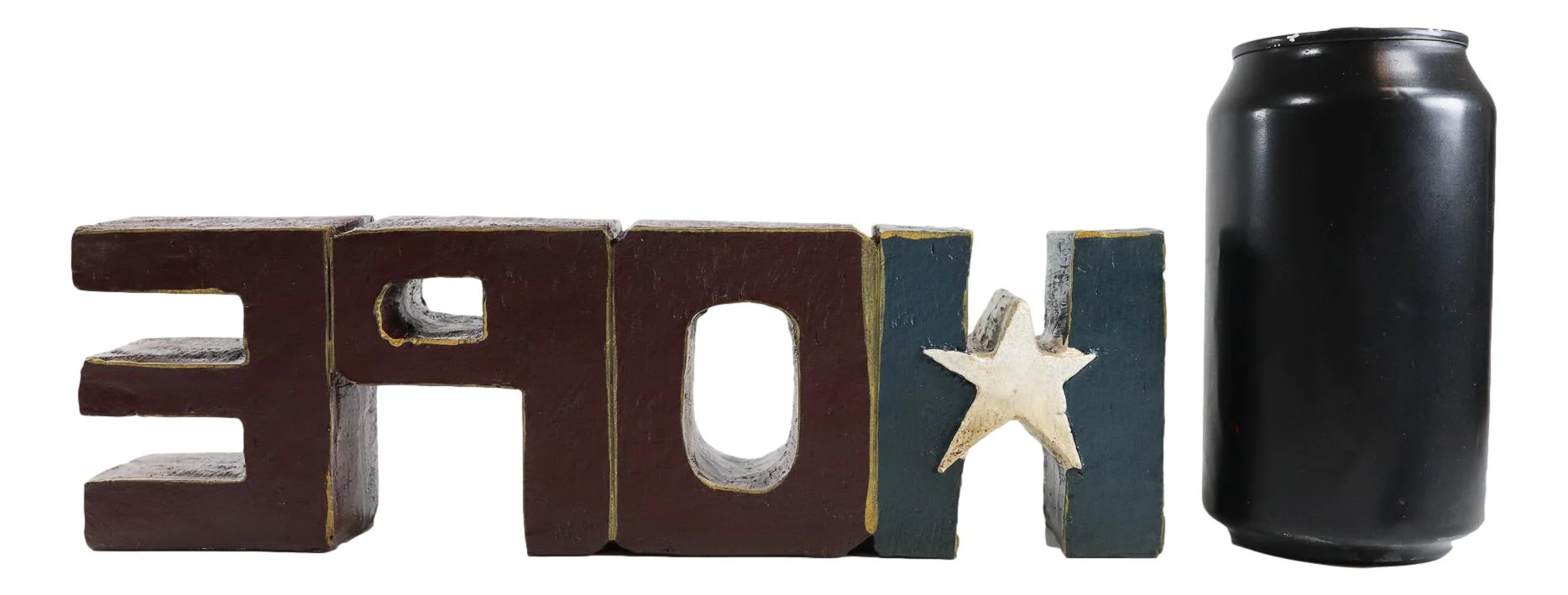 Pack of 3 USA Patriotic Flag 'Free Hope Love' Word Art Desktop Sign Plaques - Image 5