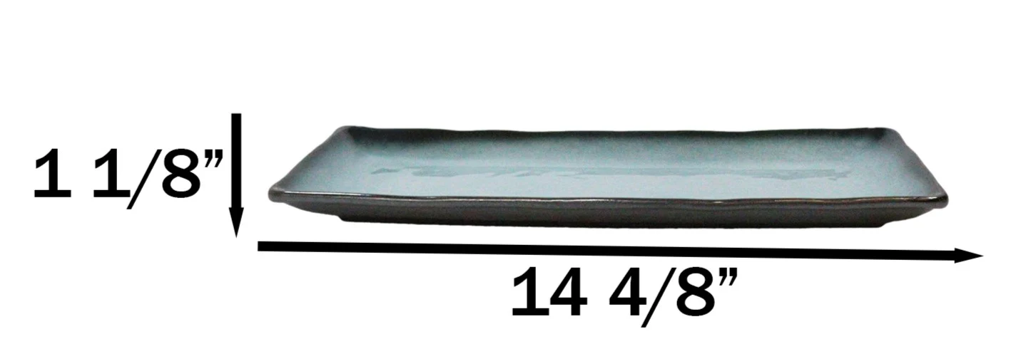 Pack Of 5 Blue Sky Stars Seikai Collection Rectangular Serving Platter 14" L - Image 3