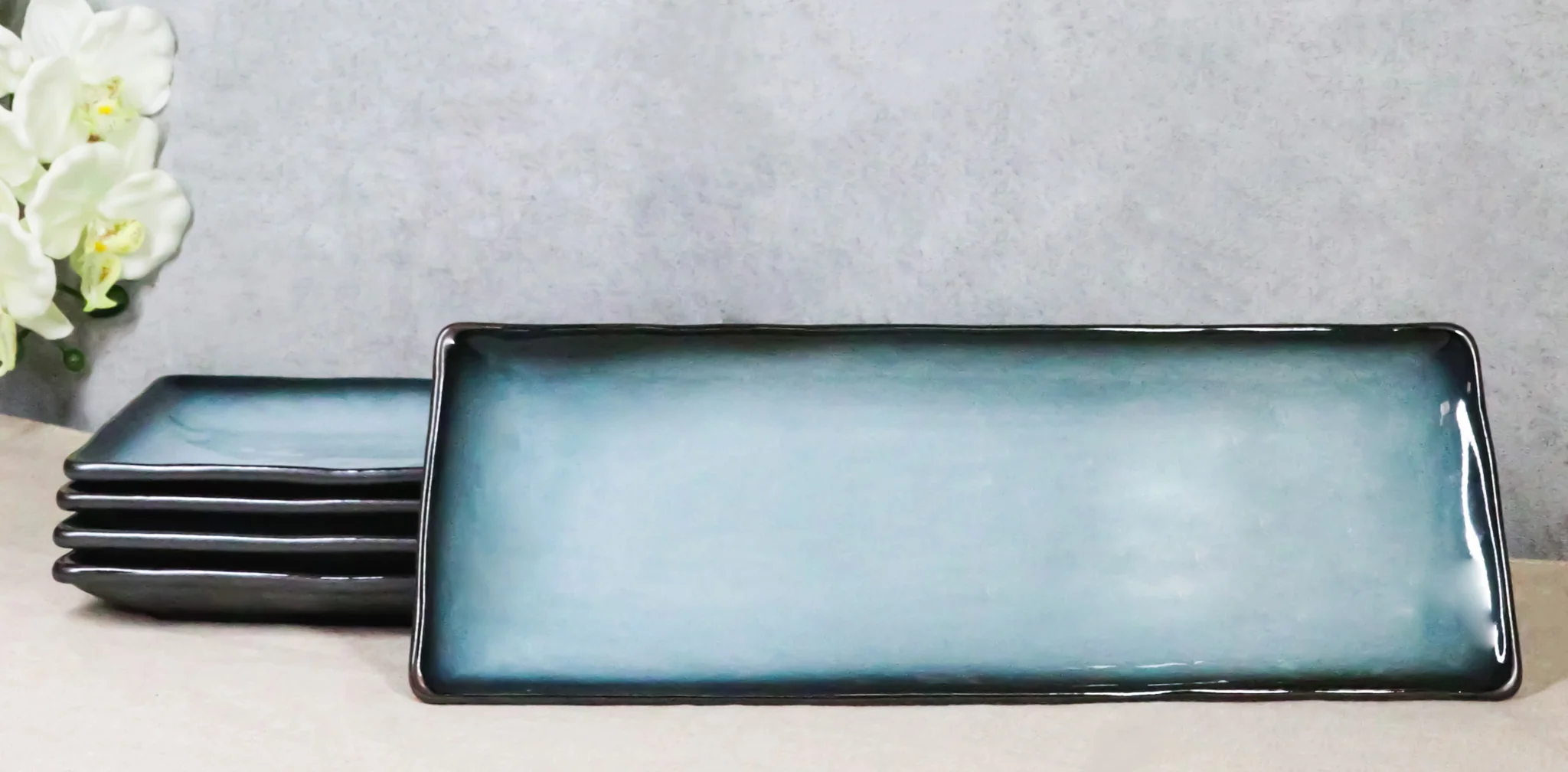 Pack Of 5 Blue Sky Stars Seikai Collection Rectangular Serving Platter 14" L - Image 8