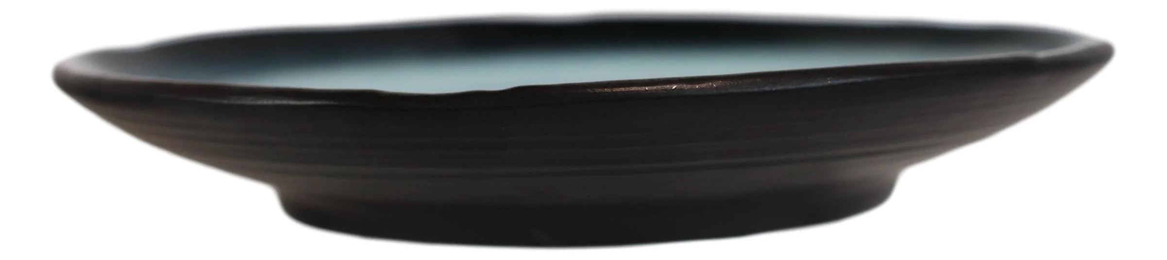 Pack Of 5 Ceramic Zen Blue Lunch Salad Appetizer Deep Plates Or Shallow Bowls - Image 2