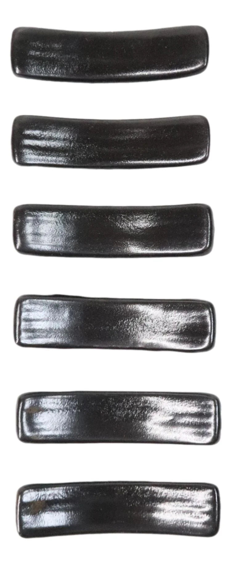 Pack Of 6 Black Kokuyo Modern Collection Porcelain Chopsticks Hashioki Rests - Image 3
