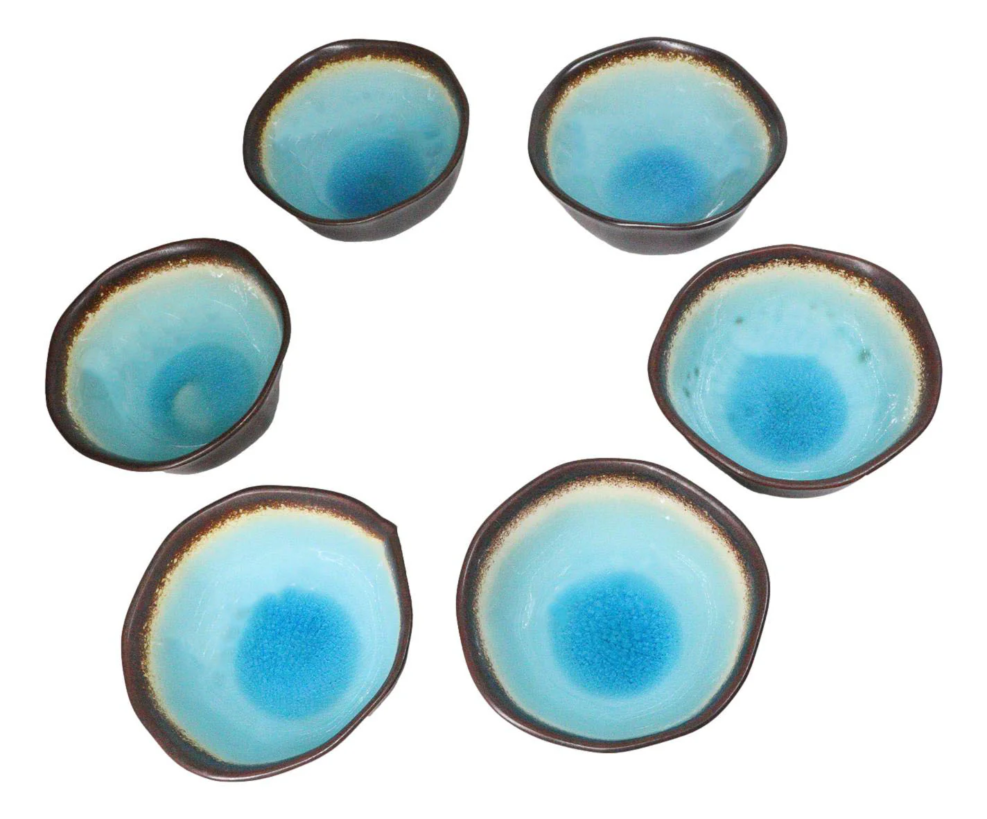 Pack Of 6 Blue Sky Aozora Kannyu Ceramic Medium Soup Donburi Bowls 20oz - Image 4