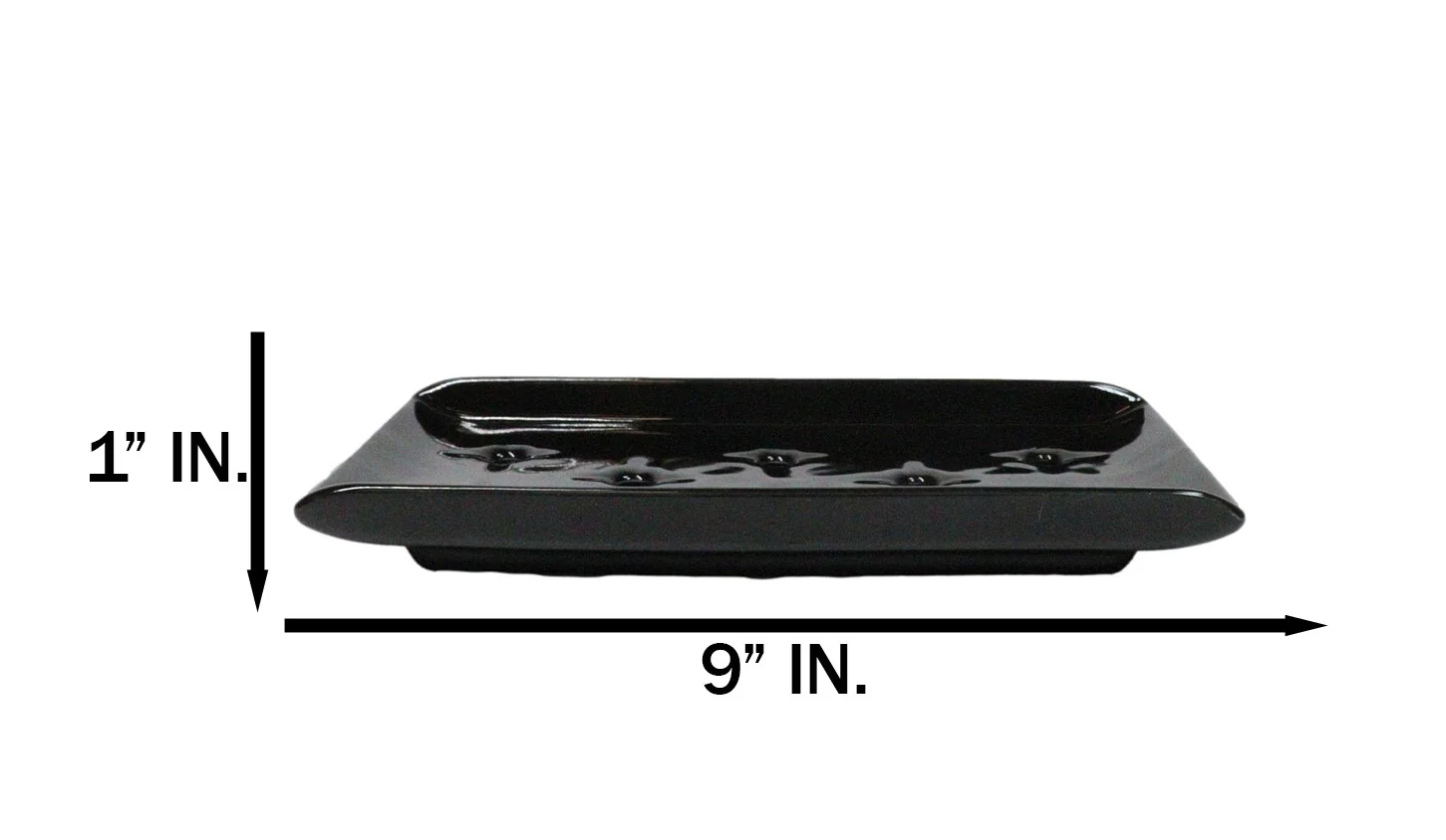 Pack Of 6 Japanese Raw Sushi Preparation Storage Black Neta Zara Ceramic Plates - Image 4
