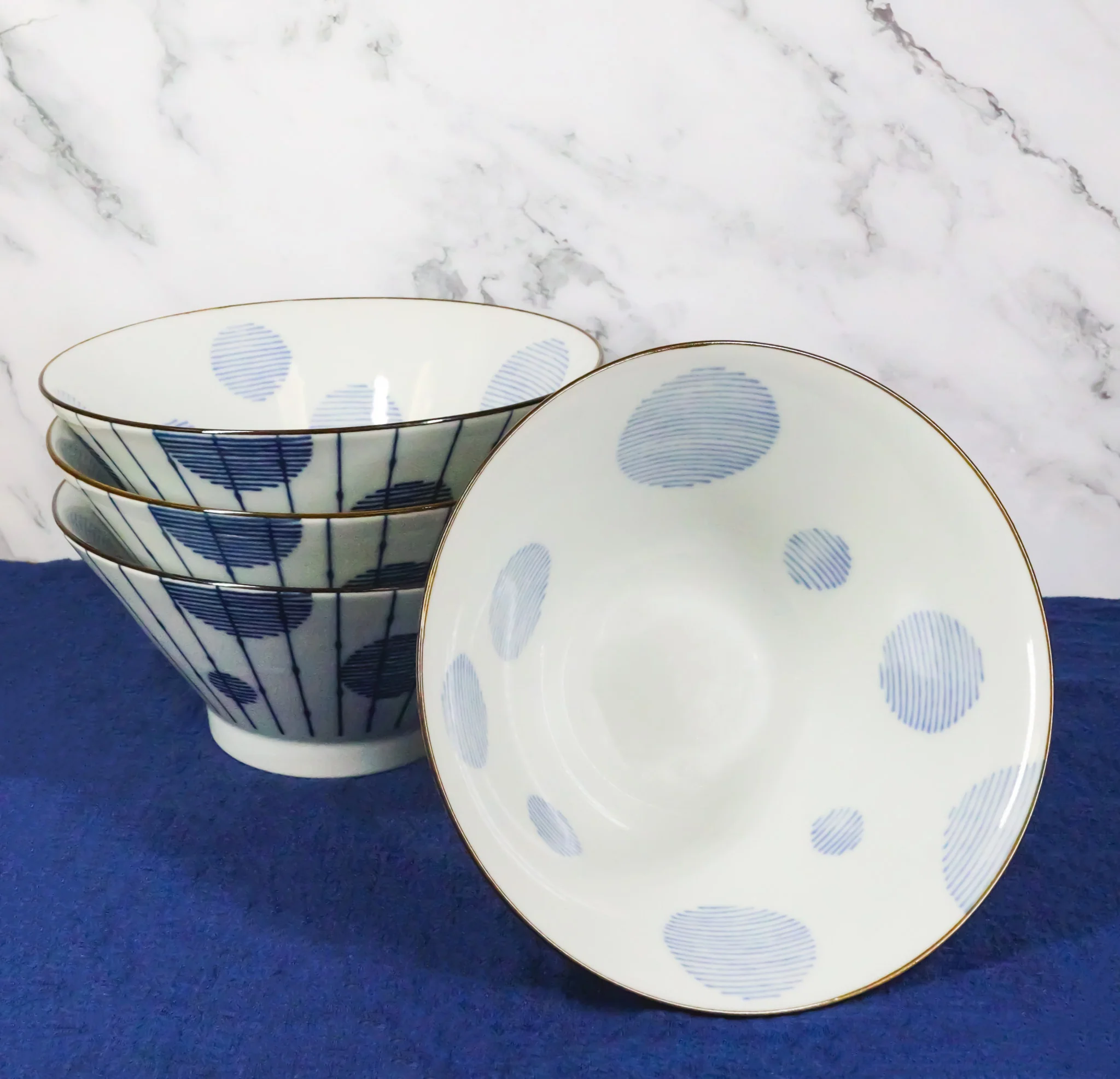 Pack Of 6 Mizutama Tokusa Made In Japan 38oz Ramen Soup Rice Sorigata Bowls - Image 10