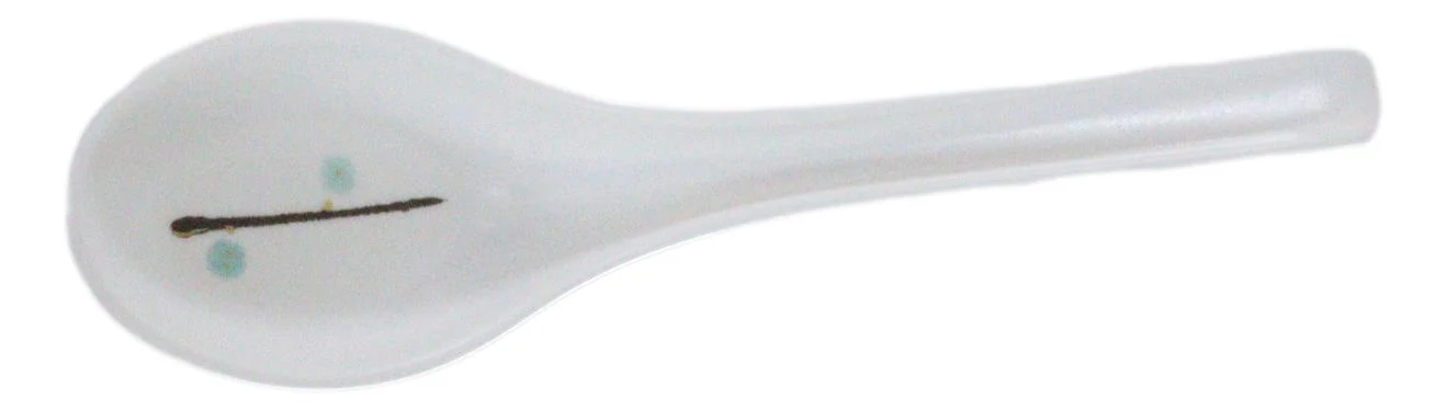 Pack Of 6 Yukino Hana Frostflake Jade Melamine Asian Style Soup Spoons 6.25"L - Image 6