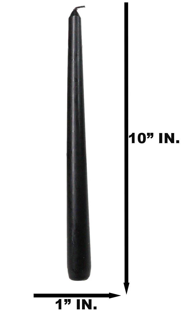 Pack of 8 Witchcraft Ritual Spell Vampire Blood Black Red Taper Candles 10" - Image 6