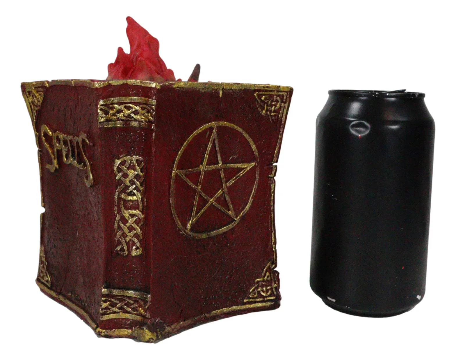 Pentagram Star Green Dragon of Bibliography On Spell Book With LED Fire Breath - Image 9