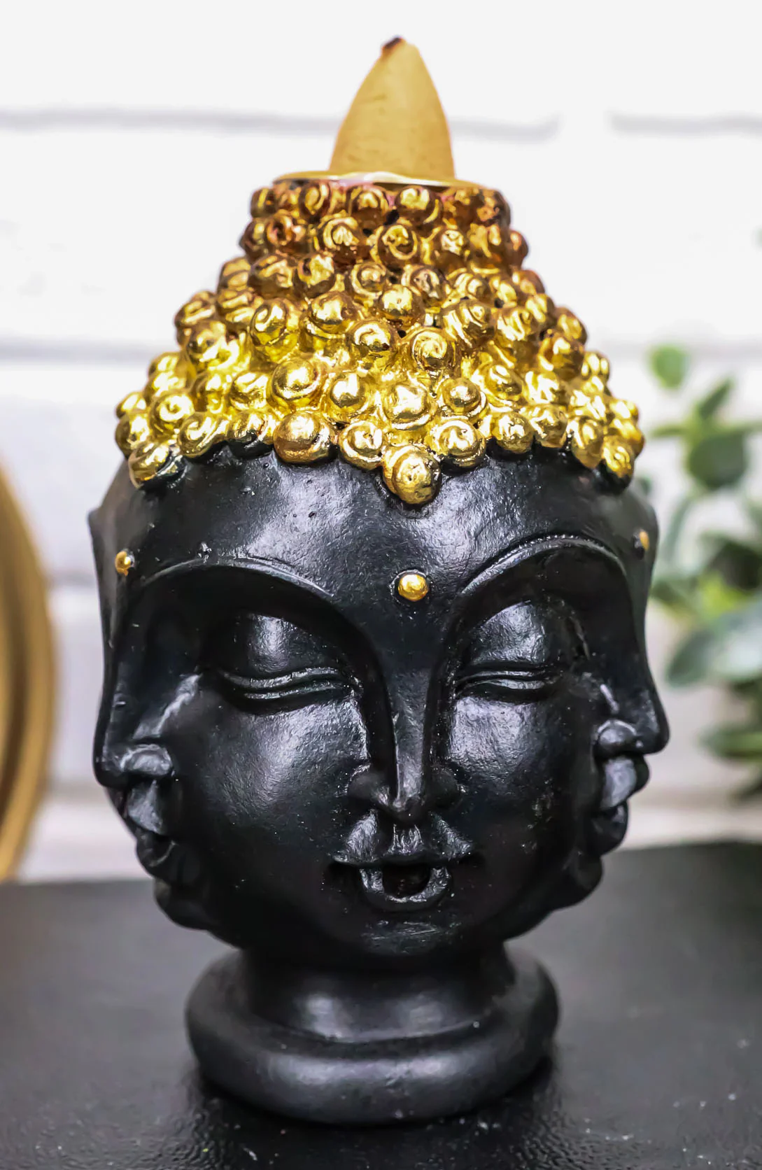 Phra Phrom Four Faced Buddha with Ushnisha Head Backflow Incense Cone Burner - Image 5