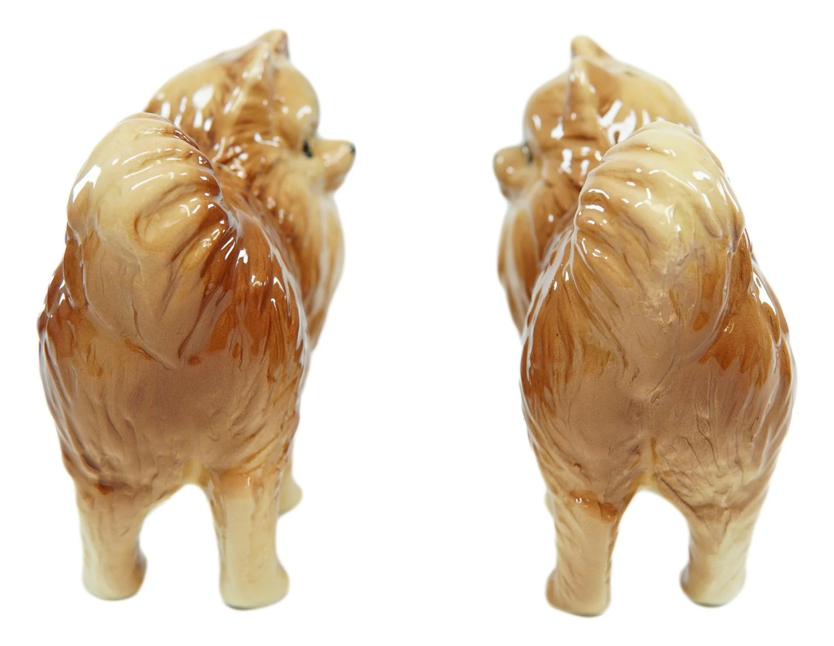 Ebros Pom Pom Golden Groomed Pomeranian Attractives Magnetic Salt Pepper Shakers - Image 2