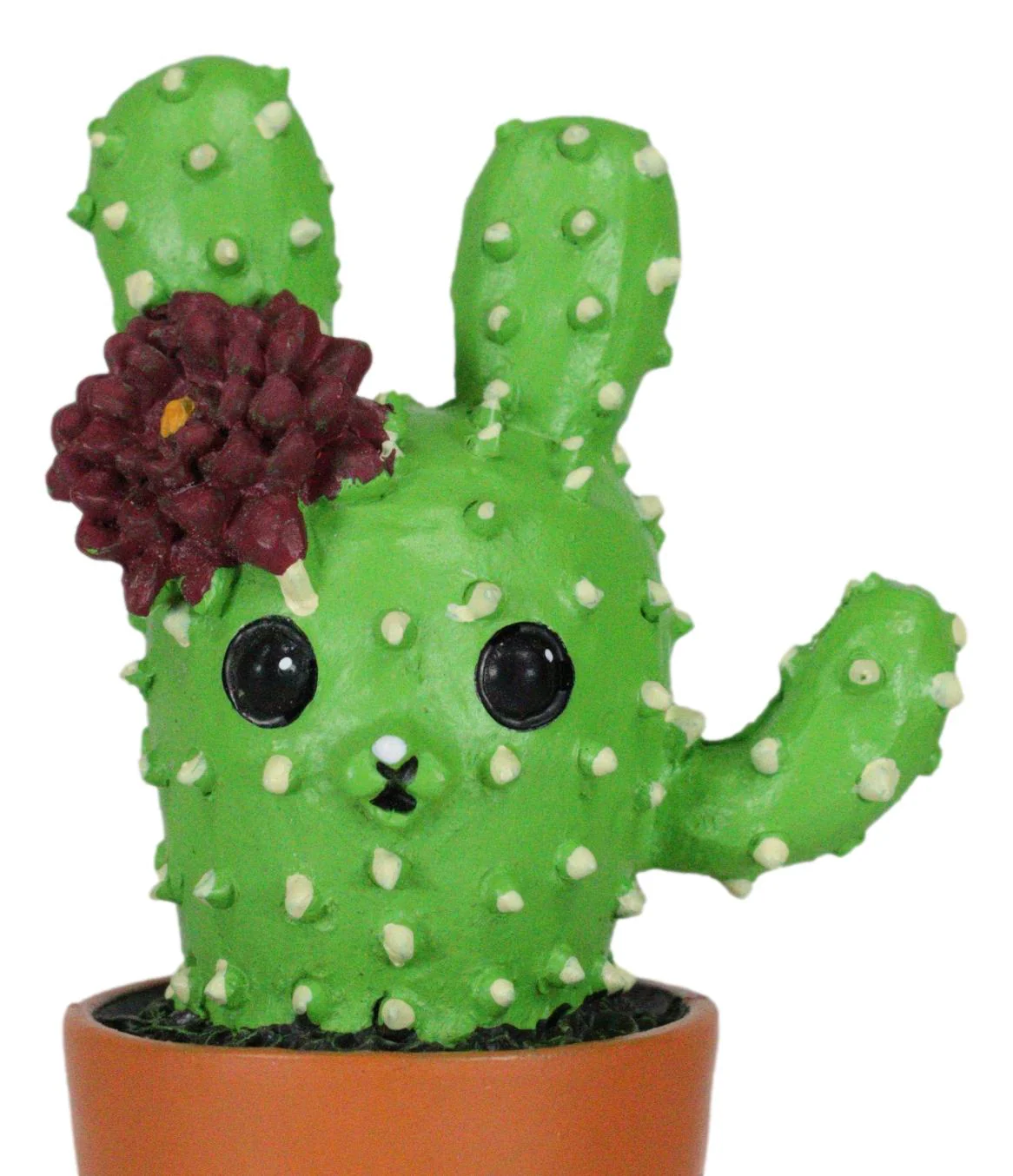 Prickles Whimsical Rabbit That Transform Into Cactus Plant In Pot Figurine Small - Image 7