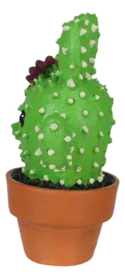 Prickles Whimsical Rabbit That Transform Into Cactus Plant In Pot Figurine Small - Image 8