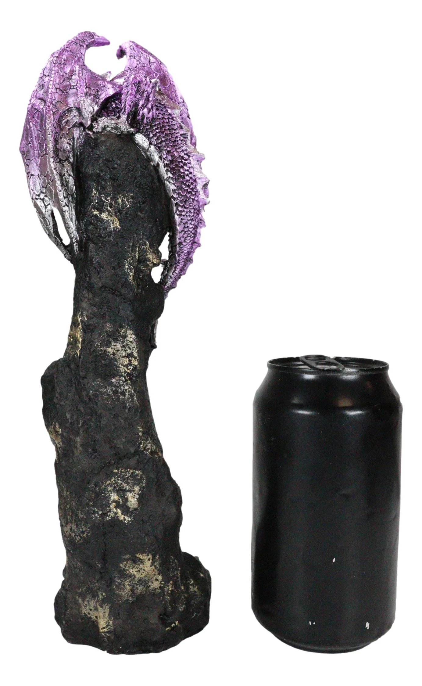 Purple Dragon On Geode Rock Gemstone Quartz Pillar Incense Burner Figurine - Image 7