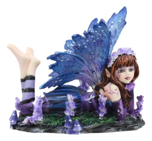 Purple Girl Fairy Statue 3.75"Long Lavender Fairy Garden Figurine - Image 2