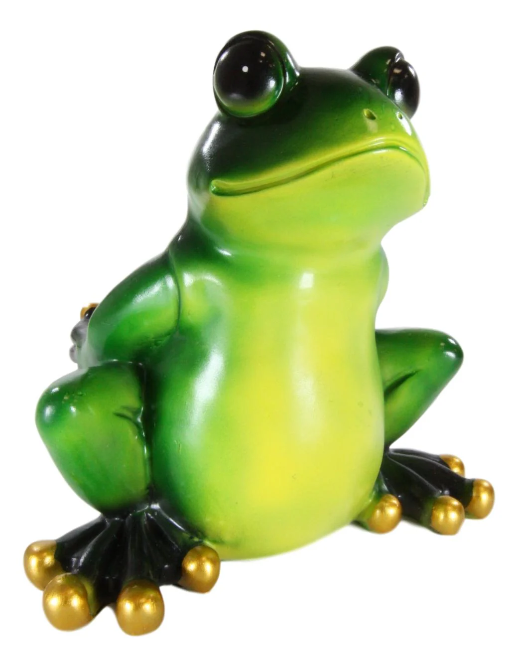 Rainforest Green Frog Grog Toad Piggybacking Wine Holder Caddy Figurine Decor - Image 2