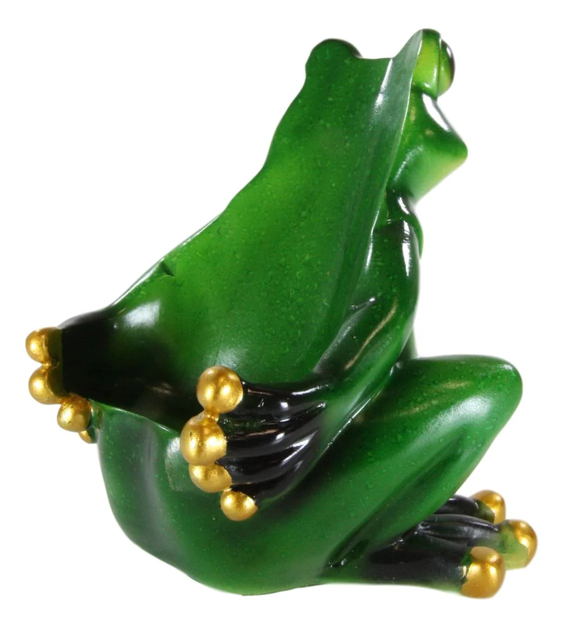Rainforest Green Frog Grog Toad Piggybacking Wine Holder Caddy Figurine Decor - Image 6