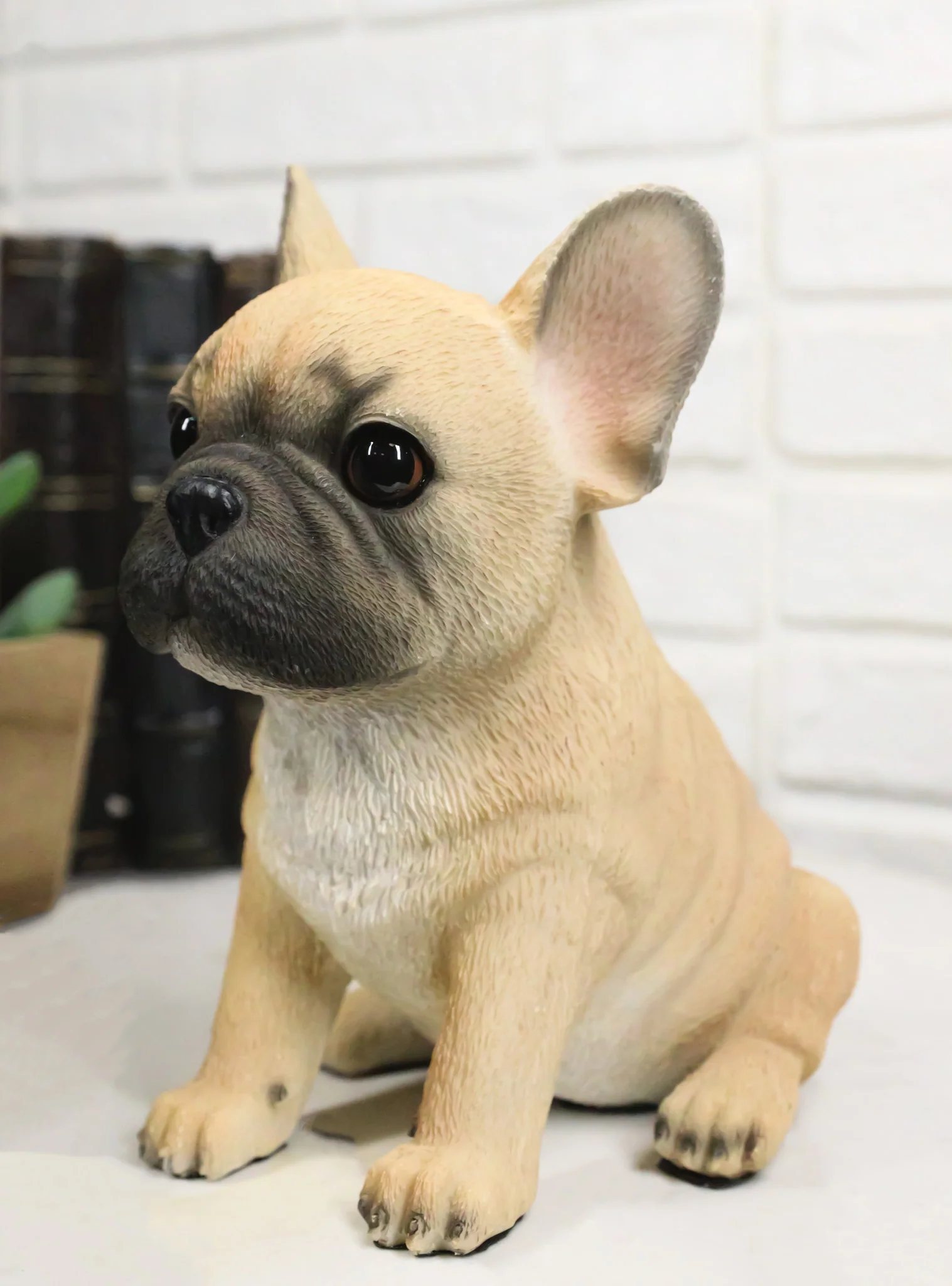 Realistic Adorable Fawn French Bulldog Puppy 6"H Cute Frenchie Dog Figurine - Image 8