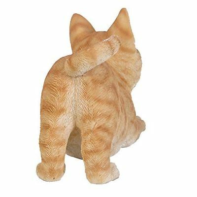 Realistic and Playful Orange Tabby Kitten Collectible Figurine 8" Tall Cat - Image 3
