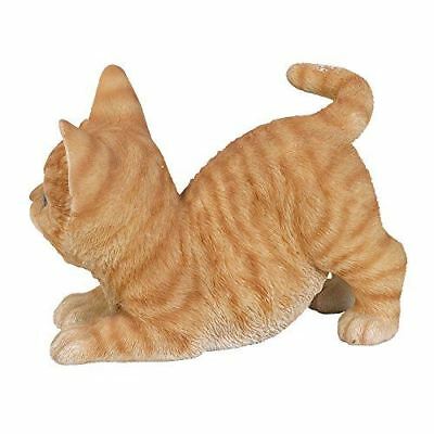 Realistic and Playful Orange Tabby Kitten Collectible Figurine 8" Tall Cat - Image 4